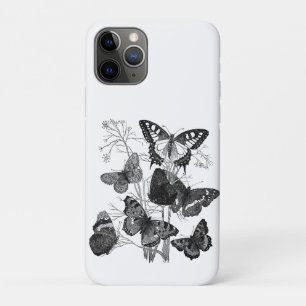 Schwarz-Weiß-Schmetterlinge Case-Mate iPhone Hülle