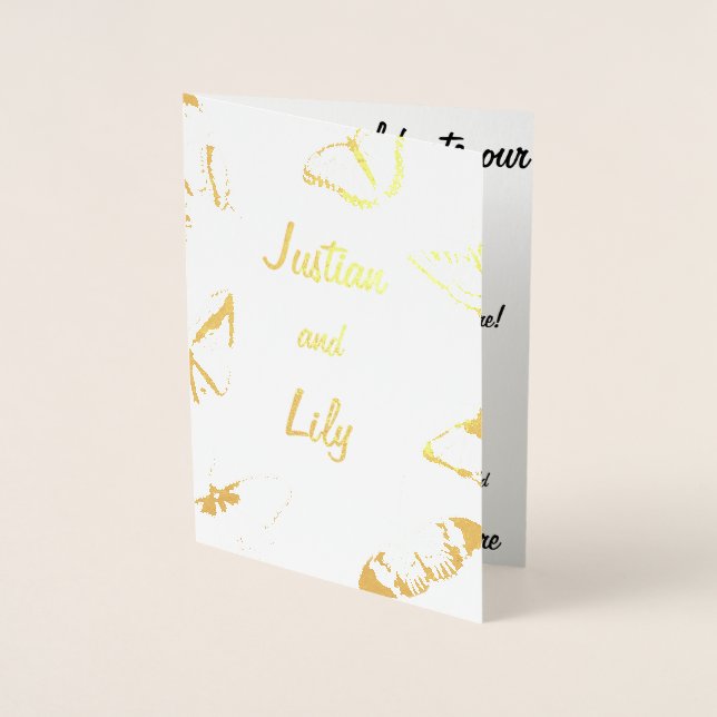 Schwarz-Weiß-Schmetterlinge Folienkarte (Vorderseite)