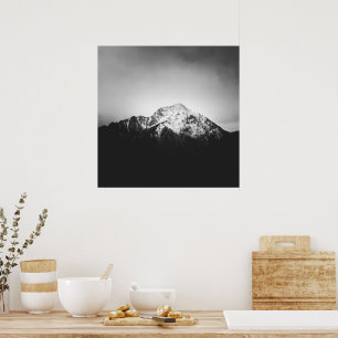 Schwarz-Weiß-Schneeberg Poster