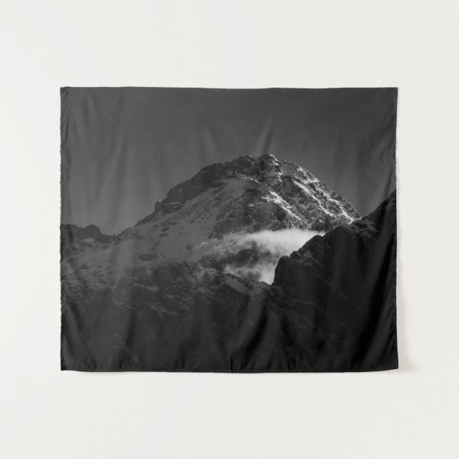 Schwarz-Weiß-Schneeberg Wandteppich (Vorderseite (Horizontal))