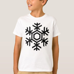 Schwarz-Weiß-Schneeflocke T-Shirt