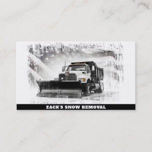 *~* Schwarz-Weiß-Schneeräumwagen-Flagge AP74 Visitenkarte