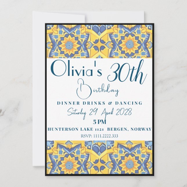 Schwarz-Weiß-Schnürsenkel Einladung (Vorderseite)