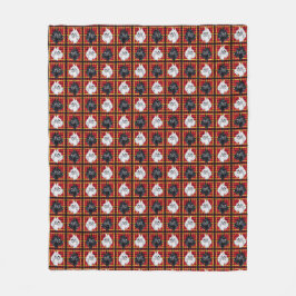 Schwarz-Weiß-Schottische Terrier karierte Decke