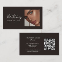 Schwarz Weiß Schrift QR Code Foto Make-up Geschäft