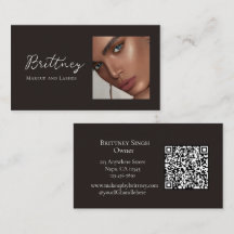 Schwarz-Weiß-Schrift-QR-Code-Foto-Make-up