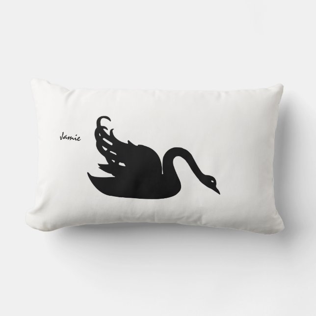 Schwarz-Weiß-Schwan, Farbe Lendenkissen (Vorderseite)