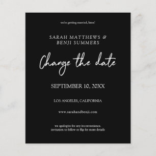 Schwarz & Weiß - Schwarz Ändern Sie den Flyer Datu