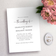 Schwarz-Weiß-Script-Hochzeit