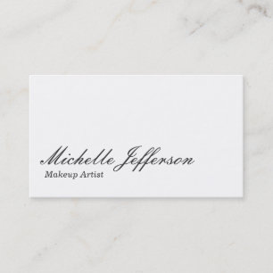 Schwarz-Weiß-Script-Makeust-Visitenkarte Visitenkarte