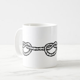 Schwarz-Weiß-Seilmuster Kaffeetasse