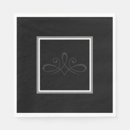 Schwarz/Weiß Serviette