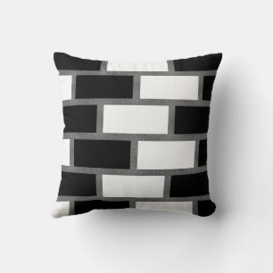 Schwarz-Weiß Sillitoe-Tartan-Karomuster Kissen