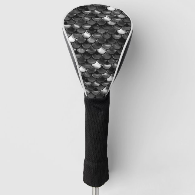 Schwarz-Weiß-Skala Golf Headcover (Vorderseite)