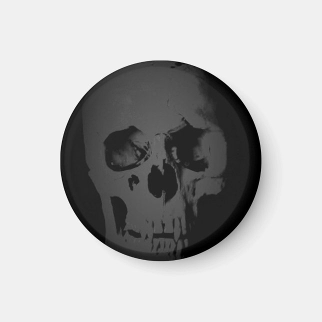 Schwarz-weiß Skelettfantasie Kunstmetall Magnet (Vorne)