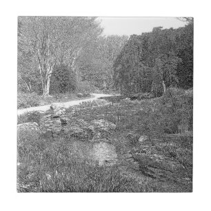 Schwarz-Weiß-Skizze Fliese