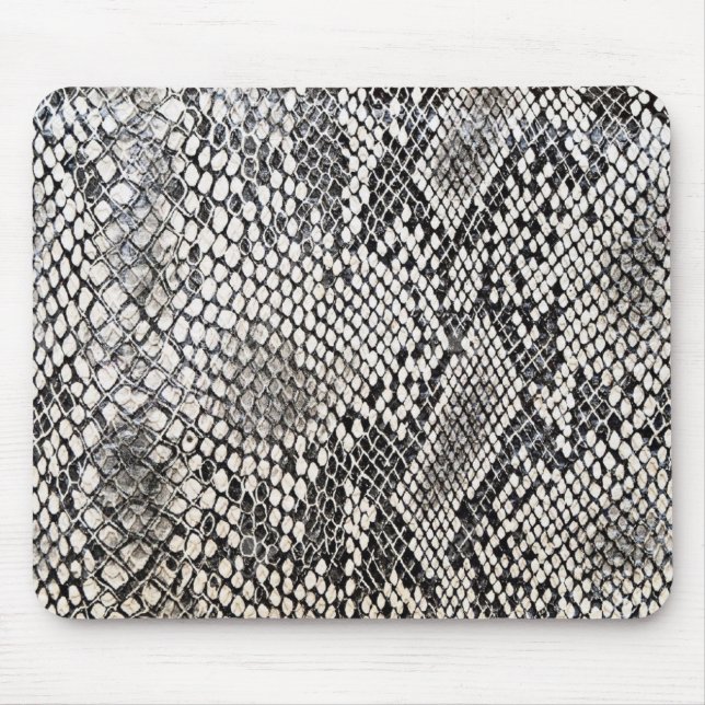 schwarz-weiß snakeskin mousepad (Vorne)