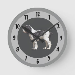 Schwarz-Weiß-Spanisch Runde Wanduhr