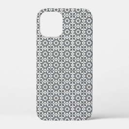 Schwarz-Weiß-Spanisch-Stilfliesen Case-Mate iPhone Hülle