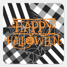 Schwarz-Weiß-Spiderweb-Patchwork-Halloween-Party