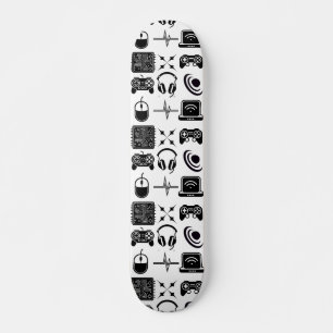 Schwarz-Weiß-Spiel Skateboard