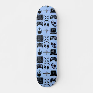 Schwarz-Weiß-Spiele-Thema Skateboard