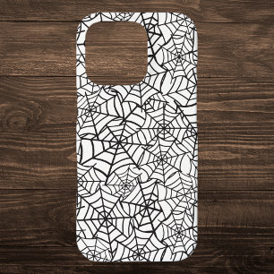Schwarz-Weiß-Spinnennetzmuster iPhone 16 Pro Hülle