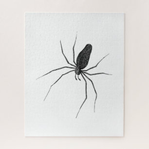 Schwarz-weiß-Spinnerrätsel, Vintage-Zeichnung