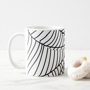 Schwarz-Weiß-Spinnwebseiten Kaffeetasse