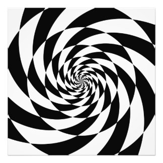 Schwarz-Weiß-Spiral Fotodruck