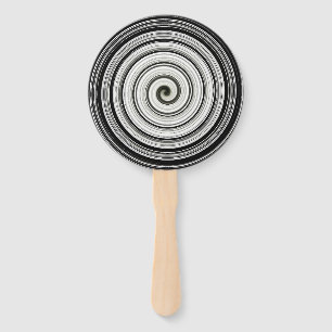 Schwarz-Weiß-Spiral-Set von Fans Fächer