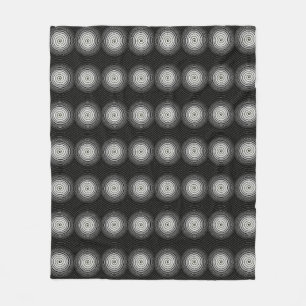 Schwarz-Weiß-Spirale Fleecedecke
