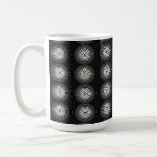 Schwarz-Weiß-Spirale Kaffeetasse