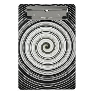 Schwarz-Weiß-Spirale Mini Klemmbrett