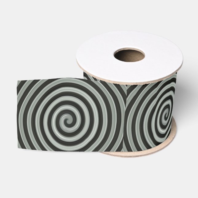 Schwarz-Weiß-Spirale Ripsband (Spule)