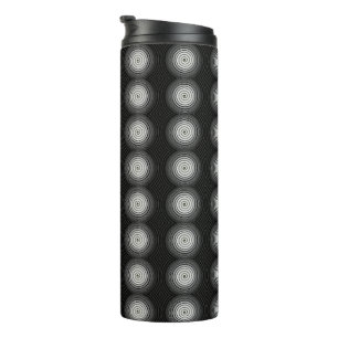 Schwarz-Weiß-Spirale Thermosbecher
