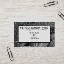 Schwarz-Weiß-Spiralen mit Partikel High Tech IT Visitenkarte