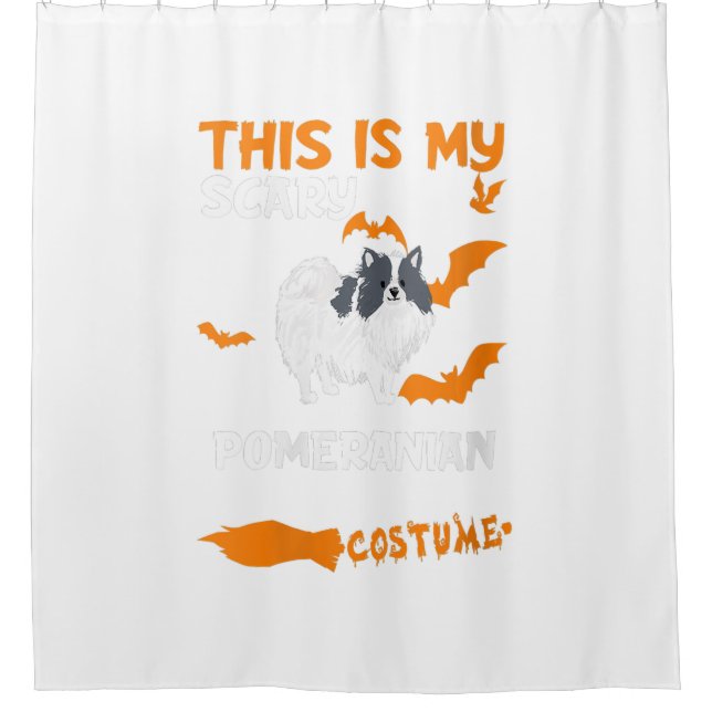 Schwarz-Weiß-Spitz Duschvorhang (Vorderseite)