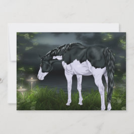 Schwarz-Weiß-Splash-Rahmen Paint Horse Print
