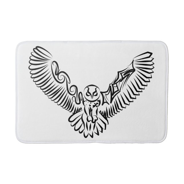 Schwarz-Weiß-Stamm-Fliegenschale Badematte (Vorderseite)