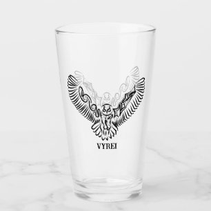 Schwarz-Weiß-Stamm-Fliegenschale Glas
