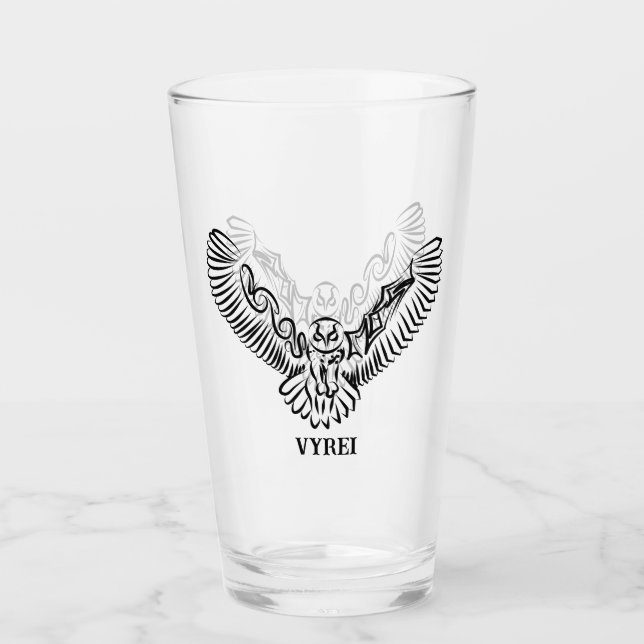 Schwarz-Weiß-Stamm-Fliegenschale Glas (Vorderseite)