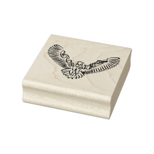 Schwarz-Weiß-Stamm-Fliegenschale Gummistempel