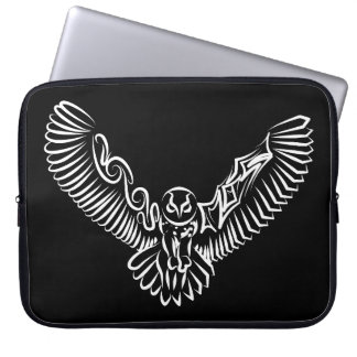Schwarz-Weiß-Stamm-Fliegenschale Laptopschutzhülle