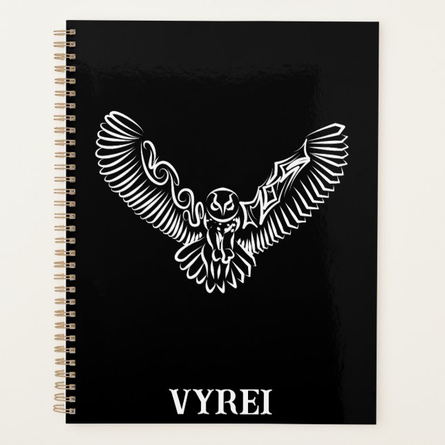 Schwarz-Weiß-Stamm-Fliegenschale Planer (Vorderseite)