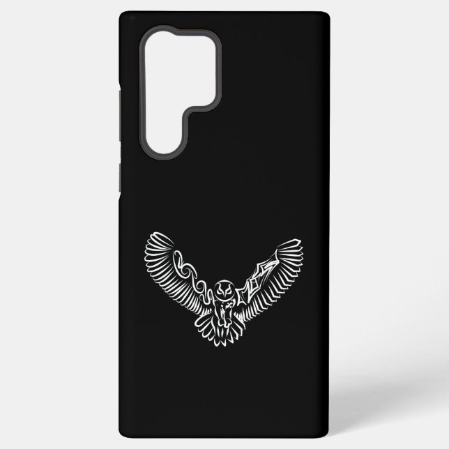 Schwarz-Weiß-Stamm-Fliegenschale Samsung Galaxy Hülle (Rückseite)