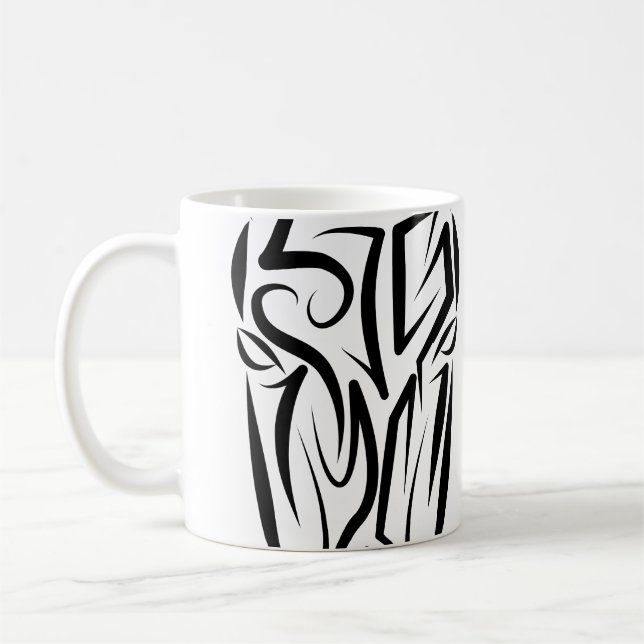 Schwarz-Weiß-Stamm Kaffeetasse (Links)