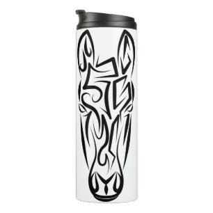 Schwarz-Weiß-Stamm Thermosbecher