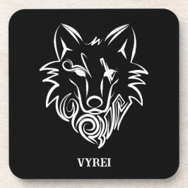 Schwarz-Weiß-Stammes-Wolf Getränkeuntersetzer