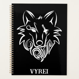 Schwarz-Weiß-Stammes-Wolf Planer